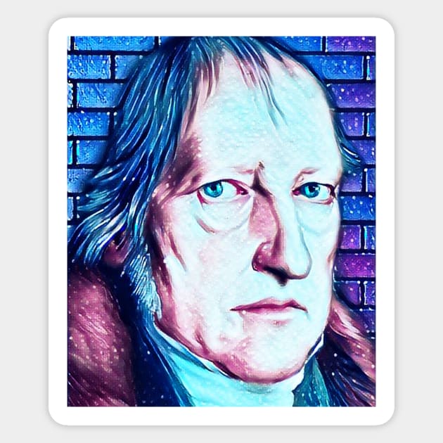 Georg Wilhelm Friedrich Hegel Snowy Portrait | Georg Wilhelm Friedrich Hegel Artwork 13 Sticker by JustLit